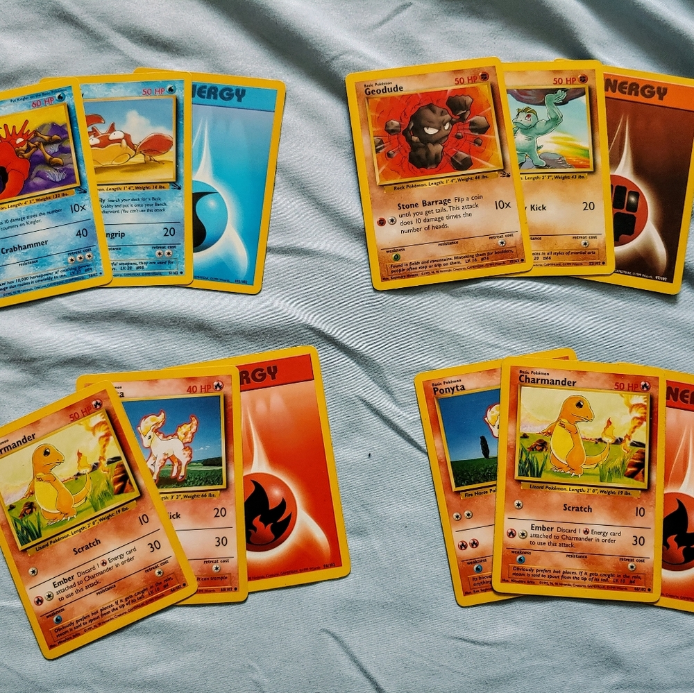 3 card bundle Pokemon vintage 1995-1999